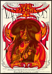 AUCTION - FDD-6 - Van Morrison - Stanley Mouse Signed - 1967 Original Poster - Denver Dog - Near Mint