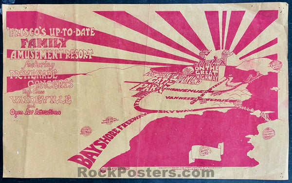 AUCTION - Family Dog - Great Highway - Gram Parsons - Flying Burrito Bros. - 1969 Handbill - Very Good