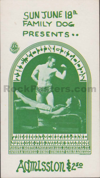 AUCTION - FD-66 - Youngbloods - Victor Moscoso - 1967 Concert Ticket - Near Mint