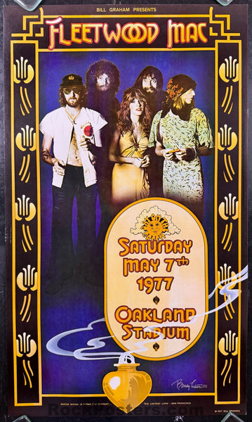 AUCTION - Fleetwood Mac - Randy Tuten Signed - 1977 Poster - Oakland Stadium - Near Mint Minus