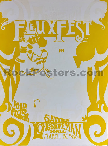AUCTION - Flux Fest - Quicksilver - Ida Griffin - 1967 Poster -  Longshoremen's Hall - Near Mint