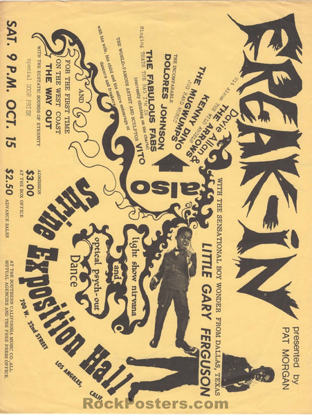 AUCTION -  Freak-In - Little Gary Ferguson - Shrine Expo Los Angeles - 1966 Handbill - Excellent