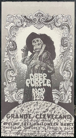 AUCTION - Deep Purple - Gary Grimshaw - Grande Cleveland - 1968 Handbill - Near Mint