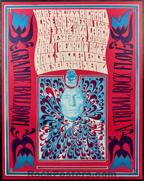 AUCTION - "A Tribal Flow" - 1967 Poster - Grande Ballroom - Near Mint Minus