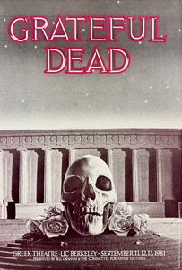 AUCTION - Grateful Dead - 1981 Poster - Greek Theater Berkeley, CA