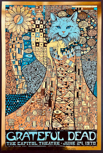 AUCTION - Grateful Dead - China Cat Sunflower '24 - Todd Slater - Gold Mirror Foil Poster - Artist Proof - Mint