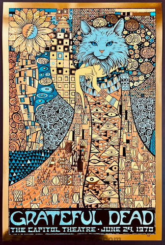 AUCTION - Grateful Dead - China Cat Sunflower '24 - Todd Slater - Gold Mirror Foil Poster - Artist Proof - Mint