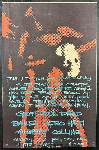 AUCTION - Grateful Dead - 1969 Poster - Family Dog Great Highway - Excellent