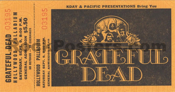 AUCTION - Grateful Dead - New Year's Eve - Tickets (9) - Excellent