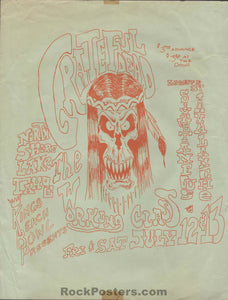 AUCTION - Grateful Dead - Anthem of the Sun - 1968 Handbill - Lake Tahoe - Excellent