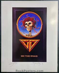 AUCTION - Grateful Dead - On The Road - Mouse Kelley Double Signed - 1997 Poster - Near Mint Minus