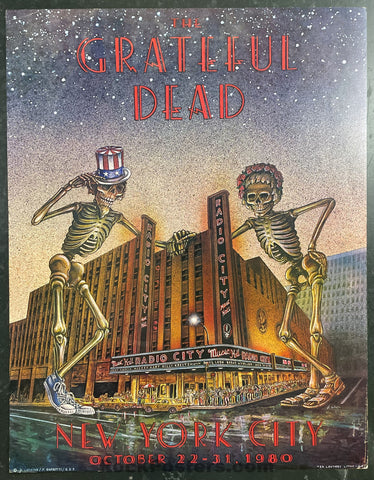 AUCTION - Grateful Dead - 1980 Poster - Radio City, NYC - Excellent