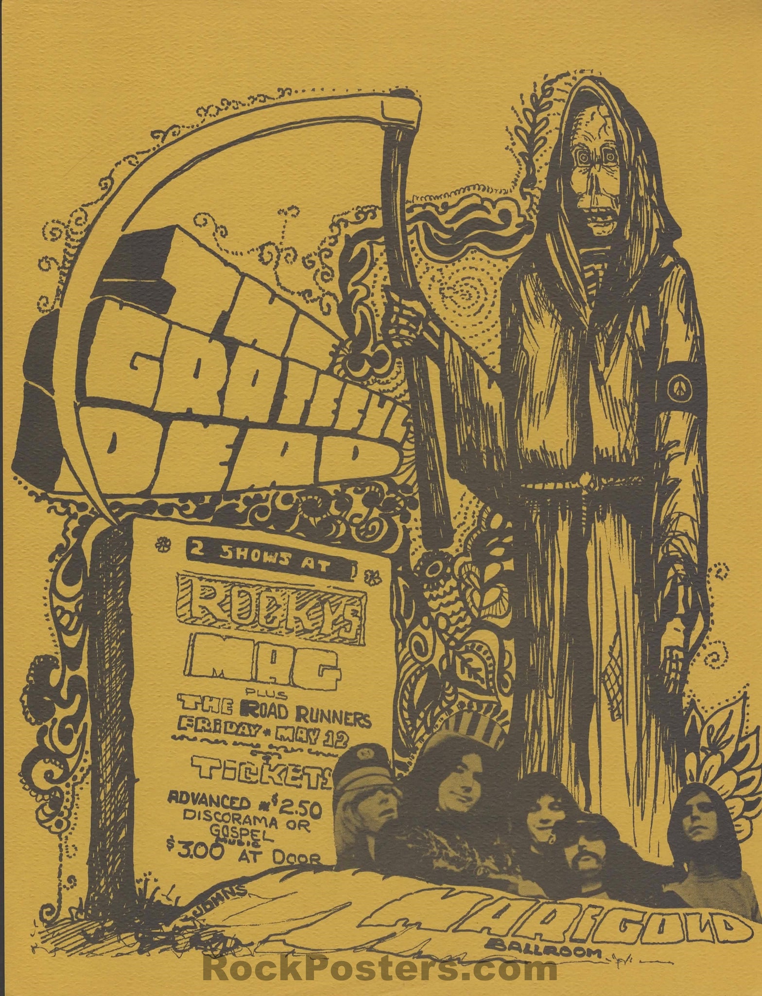 AUCTION - Grateful Dead - 1967 Handbill - Rockys Mag - Near Mint