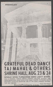 AUCTION - Grateful Dead - 1968 Handbill - Shrine Exposition Hall - Good