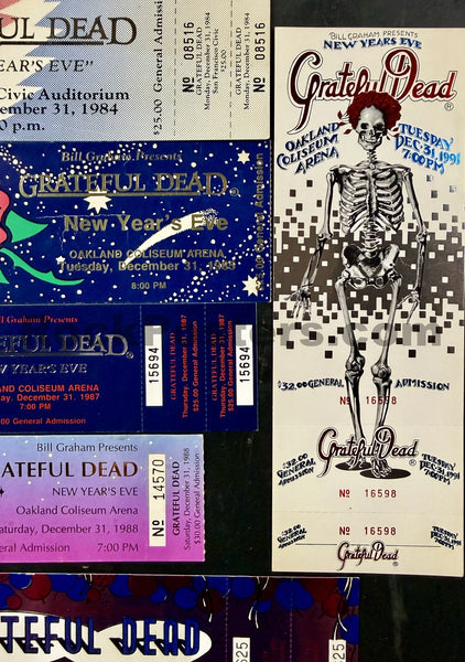 AUCTION - Grateful Dead - New Year's Eve - Tickets (9) - Excellent