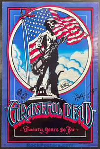 AUCTION - Grateful Dead - Band Signed - Rick Griffin - Twenty Years So Far Poster - Excellent