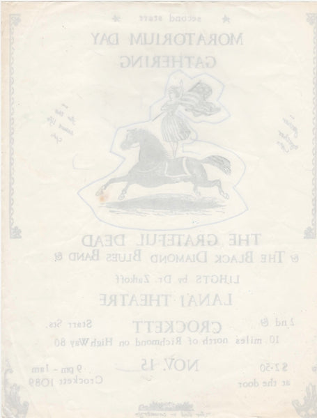 AUCTION - Grateful Dead - Crockett, CA - 1969 Handbill - Very Good