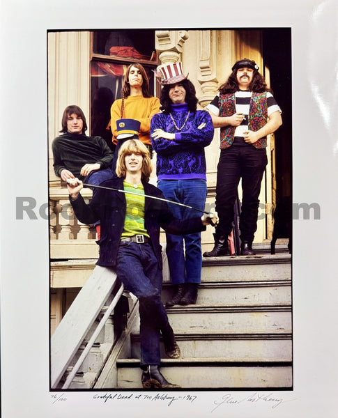 AUCTION - Grateful Dead - 710 Ashbury Steps - Gene Anthony Signed - Photograph - Mint
