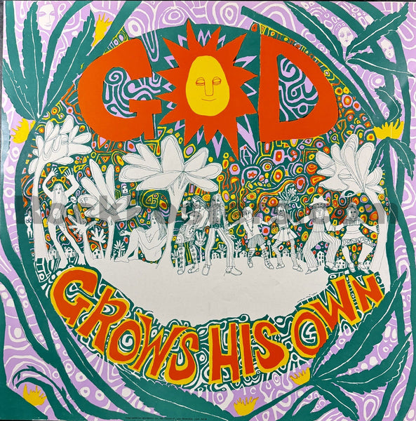 AUCTION - "God Grows His Own" - Mari Tepper - 1967 Pro Pot Poster - Near Mint Minus