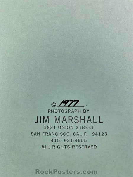 AUCTION - Jefferson Airplane - Grace Slick - Jim Marshall Signed - 1977 Photograph - Excellent