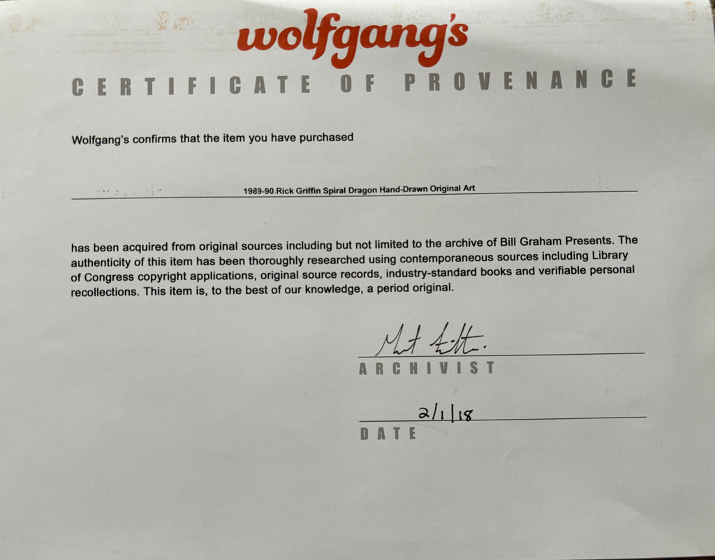 AUCTION - Artwork - Rick Griffin - Mid 1980's - Pen and Ink - Finished ...