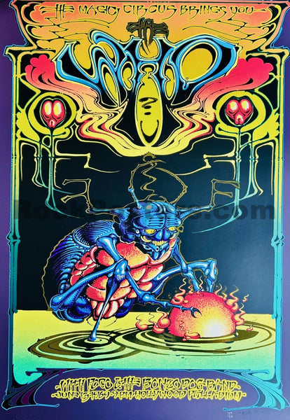 Rick Griffin - The Who 1969 - Hollywood Palladium - Dung Beetle - Gold Foil - Edition of 40 - Silkscreen Poster - Mint