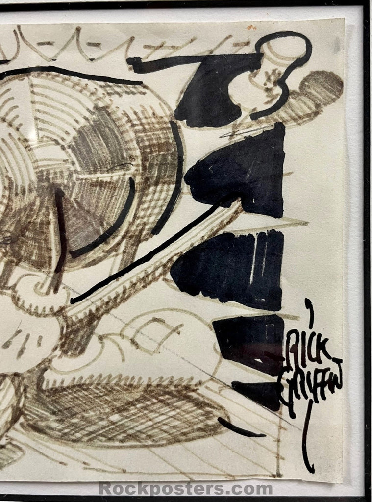 AUCTION - Rick Griffin - Pen & Ink Original Art - Griffin Signed - Exc ...