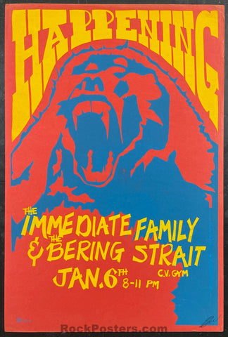 AUCTION - Psychedelic  - "Happening" - 1967 Poster - San Francisco/East Bay - Excellent