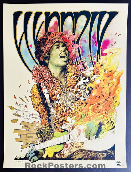 AUCTION - Jimi Hendrix Experience - Monterey Pop Festival '21 - Richey Beckett - Printers Proof - Mint