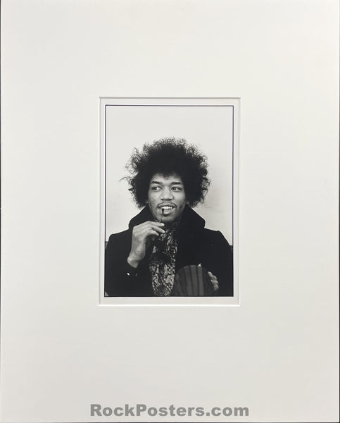 AUCTION - Jimi Hendrix - Linda Eastman - Matted Photograph - Near Mint