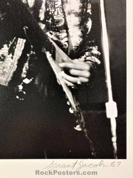 AUCTION - Jimi Hendrix - Live 1967 Concert Photo - Grant Jacobs Signed - Near Mint Minus