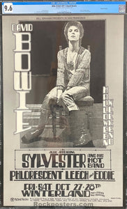 David Bowie - Flo & Eddie - Randy Tuten - 1972 Poster - Winterland - CGC Graded 9.6