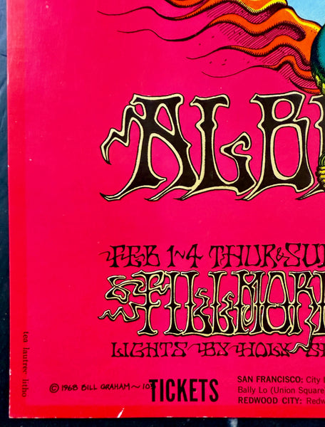 AUCTION - BG-105-RP-2 - Jimi Hendrix - Rick Griffin - 1968 Poster - Fillmore/Winterland - Excellent