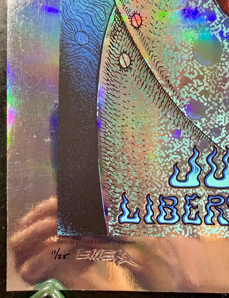 AUCTION - All Points West - Robo Shark - Jersey City '09 - Foil Edition of 25 - Emek - Near Mint Minus