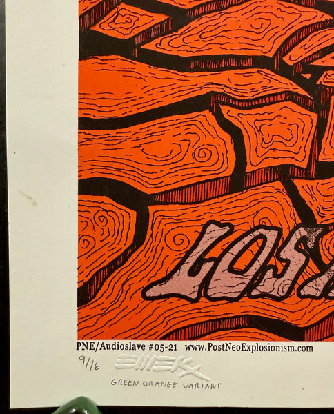 AUCTION - Audioslave - Los Angeles '05 - Green/Orange Variant - Edition of 16 - Emek - Excellent