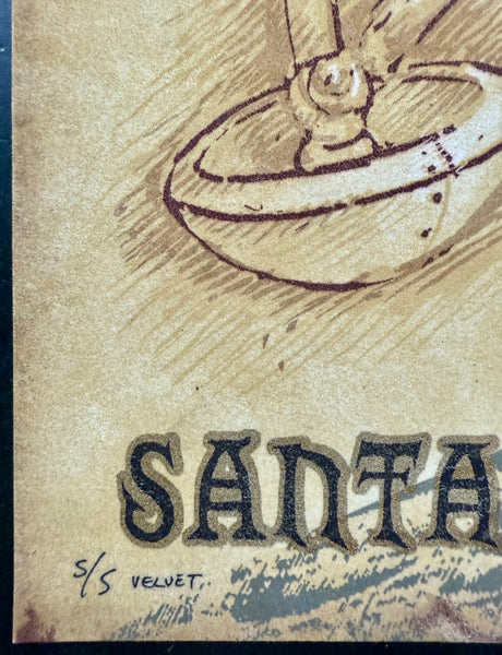 AUCTION - Mars Volta - Santa Barbara '05 - Cream Velvet Variant - Edition of 5 - Emek - Near Mint