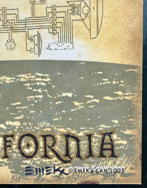 AUCTION - Mars Volta - Santa Barbara '05 - Cream Velvet Variant - Edition of 5 - Emek - Near Mint