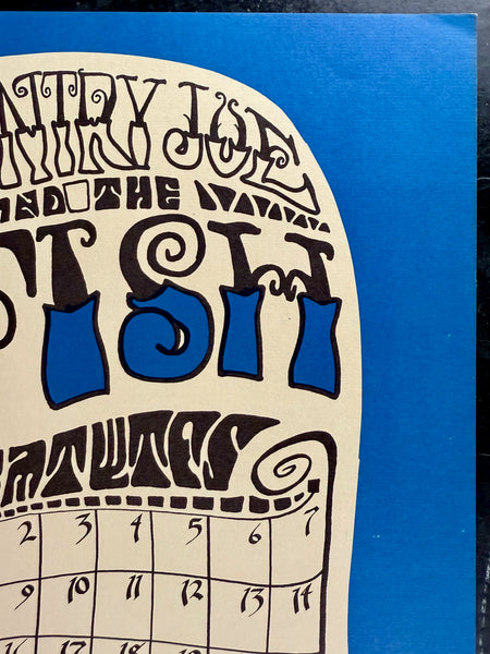 AUCTION - Country Joe and the Fish - Tom Weller - January 1966 Calendar Poster - Excellent