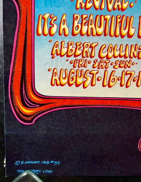 AUCTION - BG-133 -  Grateful Dead - The Who - Griffin & Kelley - 1968 Poster - Fillmore West -  Excellent