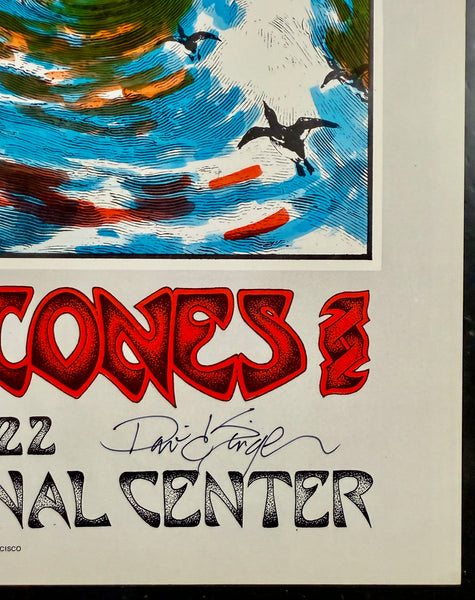 AUCTION - AOR 4.147 - The Rolling Stones - ZZ Top - David Singer Signed - 1973 Poster - Hawaii - Near Mint