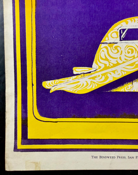 AUCTION - AOR 2.298 - Cosmic Car Show - Mouse Signed - 1967 Poster - Muir Beach - Excellent