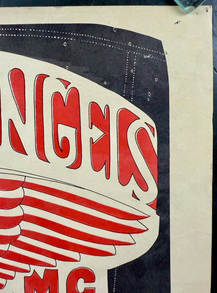 AUCTION - AOR 2.247 - Hells Angels - Merry Pranksters - 1966 Poster - Sokul Hall - Very Good