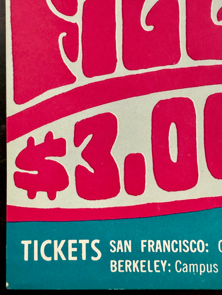 AUCTION - BG-43 - Otis Redding - Grateful Dead - Wes WIlson - 1966 Poster - Fillmore Auditorium - Near Mint Minus