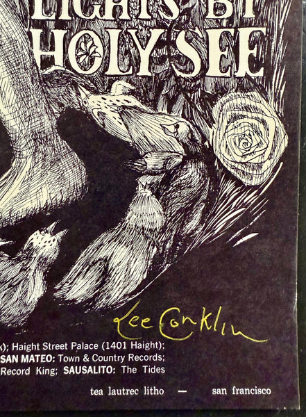 AUCTION - BG-101 - Vanilla Fudge - Lee Conklin Signed -  1968 Poster - Fillmore West/Winterland - Near Mint