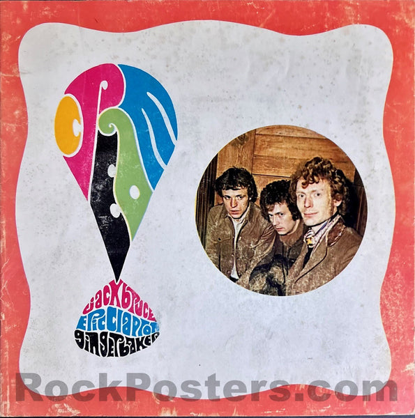 AUCTION - Cream - Eric Clapton - 1968 Final Concert - Tour Program - Very Good