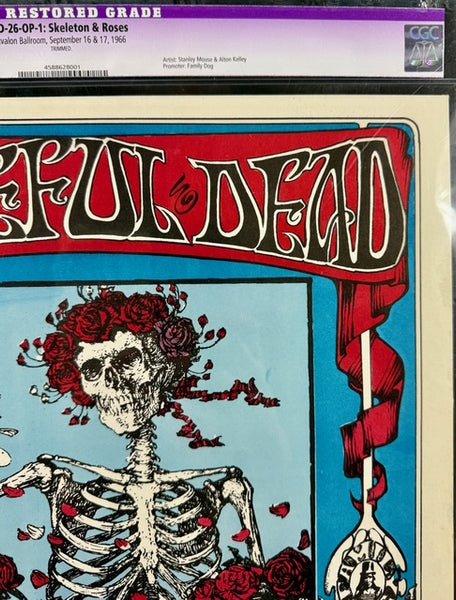 FD-26 - Grateful Dead - Mouse & Kelley - 1966 Poster - Avalon Ballroom - CGC Graded 9.0
