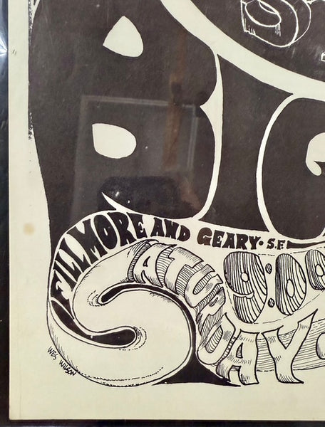 FD-1 -  Jefferson Airplane - "A Tribal Stomp" - Wes Wilson Signed - 1966 Poster - Fillmore Auditorium - CGC Graded 6.5