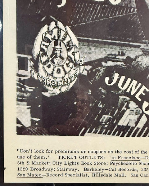 FD-11 - "Stone Facade" - Big Brother - Victor Moscoso - 1966 Poster - Avalon Ballroom - CGC Graded 8.5