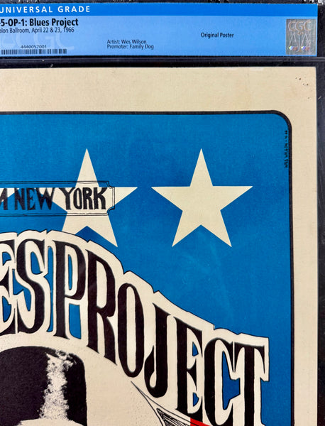 FD-5 - Blues Project - Great Society - Wes Wilson - 1966 Poster - Avalon Ballroom - CGC Graded 7.0