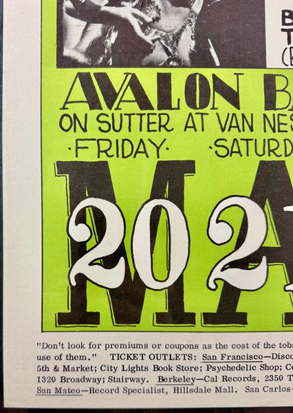 FD-9 - "Hupmobile 8" - Captain Beefheart - Love - Wes Wilson - 1966 Poster - Avalon Ballroom - CGC Graded 9.0